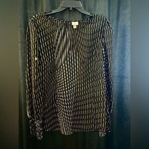 Long sleeve sheer top